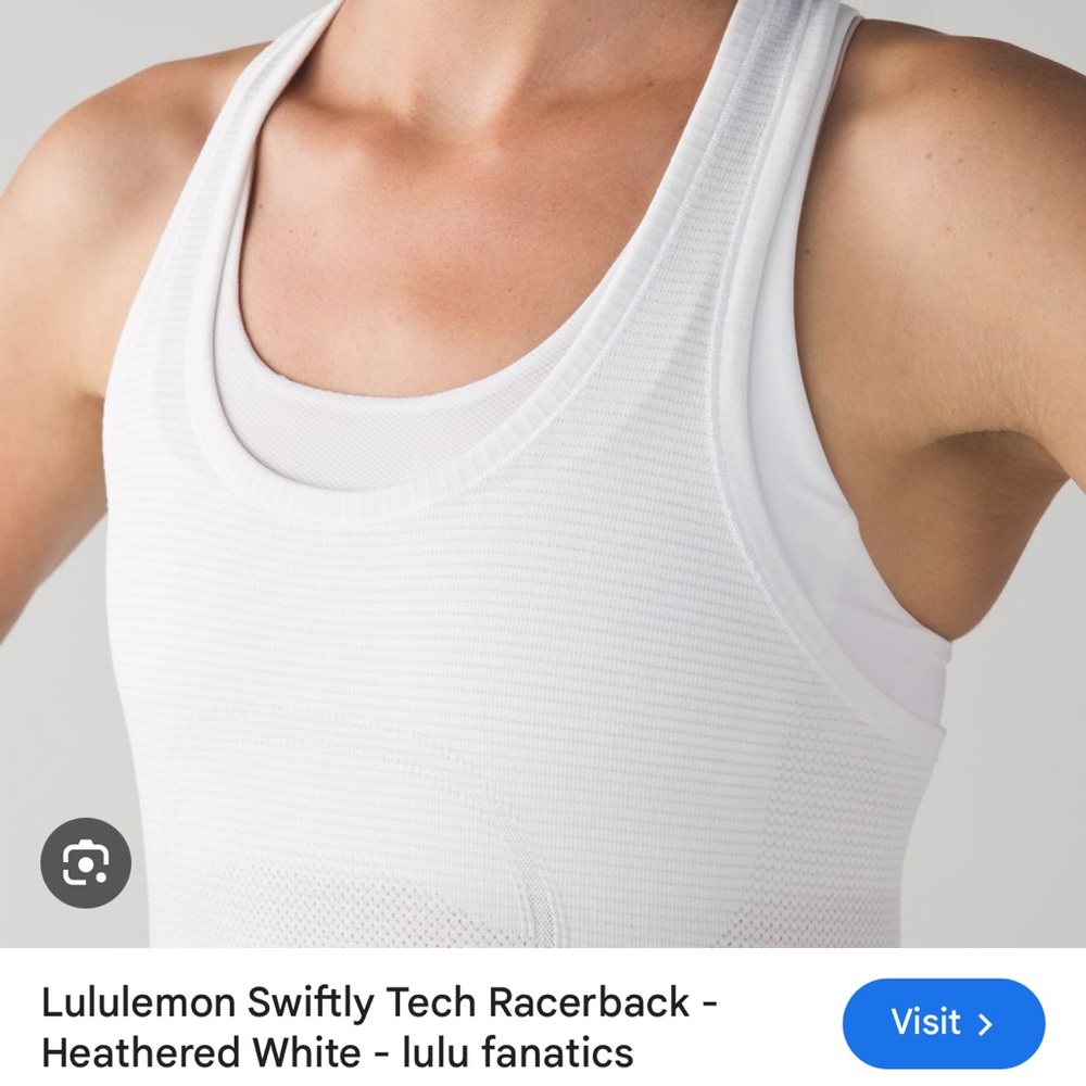 White lululemon athletica Wearable Tech Racerback